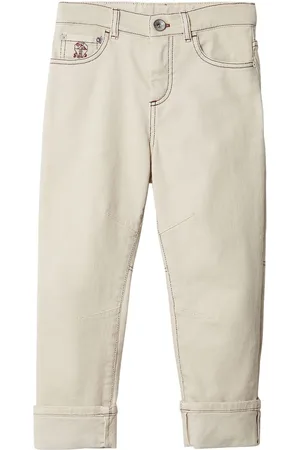 Brunello Cucinelli Jeans dritti con ricamo
