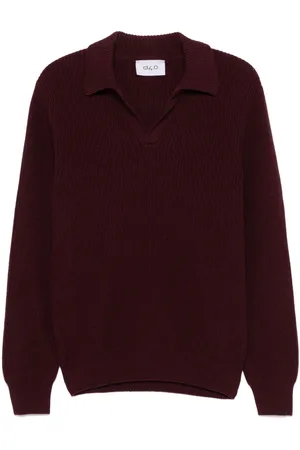 D4.0 Maglione stile polo in lana vergine