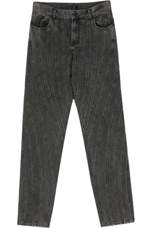 MUGLER Jeans con design a inserti