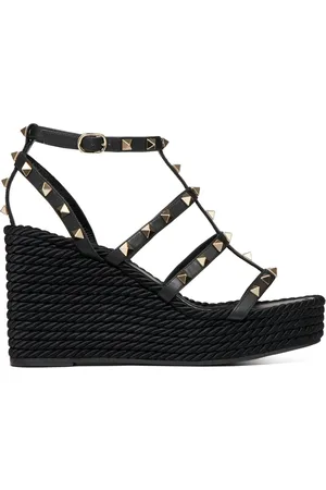 VALENTINO GARAVANI Espadrilles Rockstud con zeppa 95mm