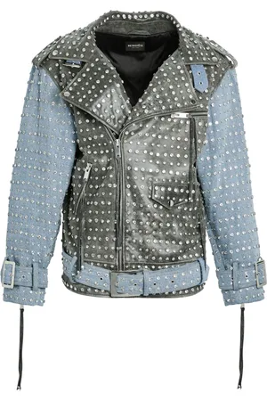 Retrofete Giacca denim Rebel con strass