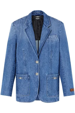 VERSACE Blazer denim monopetto