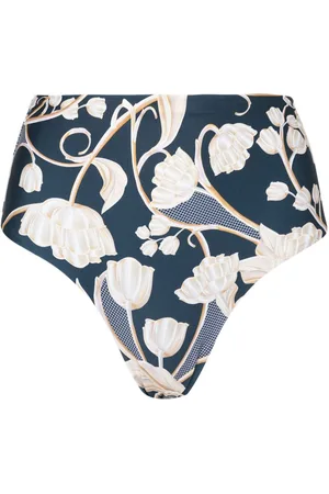 Agua by Agua Bendita Slip bikini Magenta Perla a fiori