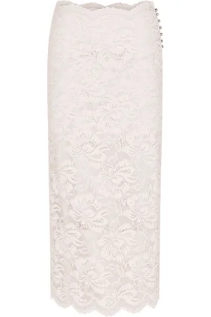 Paco rabanne Gonna semi trasparente in pizzo a fiori