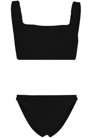 Hunza G Set bikini con effetto stropicciato Xandra