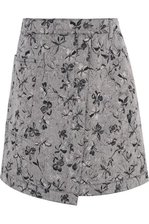 PORTS 1961 Gonna denim a fiori jacquard