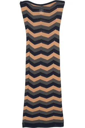 Abito midi con motivo chevron anni 2000