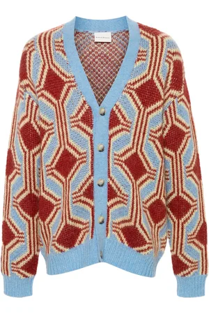 Drôle de Monsieur Cardigan Le Cardigan Mohair G??om??trique