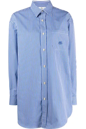 Etro Camicia a righe con ricamo