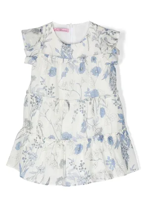 MISS BLUMARINE Abito a fiori con ruches