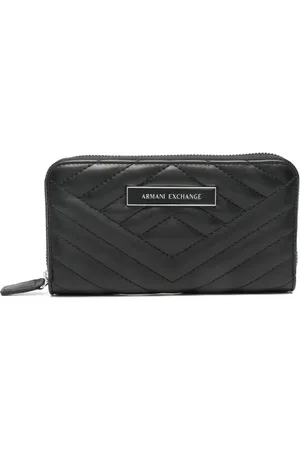 Armani Exchange Portafoglio trapuntato con placca logo