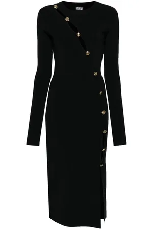 VERSACE Abito midi con bottoni