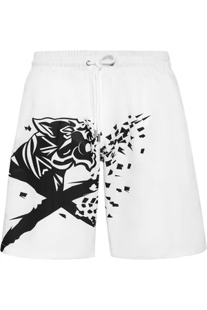 Philipp Plein Costume da bagno con stampa Tiger