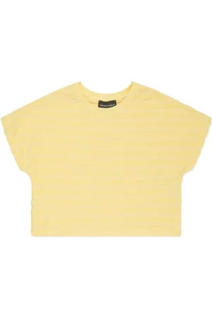 Emporio Armani T-shirt a righe con logo goffrato