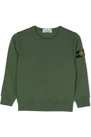 Stone Island Felpa girocollo con applicazione Compass