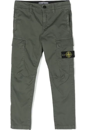 Stone Island Pantaloni con applicazione Compass