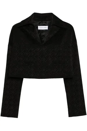 Marine Serre Top con monogramma jacquard