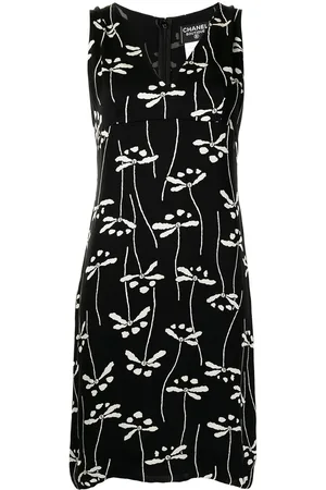 CHANEL Abito smanicato a fiori 1998