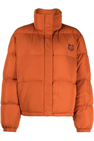 Maison Kitsuné Piumino a collo alto con ricamo