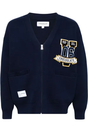 Chocoolate Cardigan con applicazione logo
