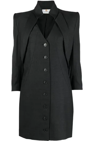 Givenchy Cappotto monopetto a strati 1990
