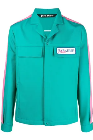 Palm Angels Giacca-camicia con ricamo Paradise