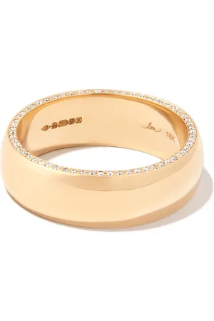 Lizzie Mandler Anello a fascia Othello in giallo 18kt con diamanti