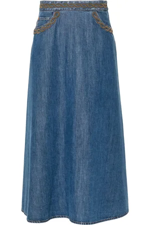 VALENTINO GARAVANI Gonna midi denim