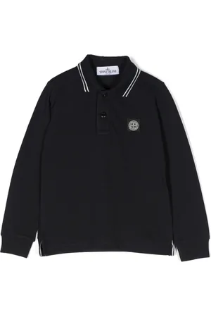 Stone Island Polo a maniche lunghe con applicazione