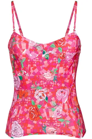 AMIR SLAMA Floral print bikini top