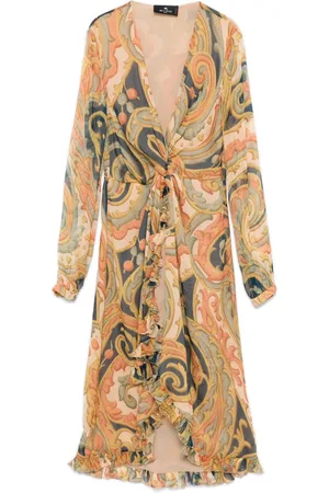 Etro Abito midi con stampa paisley