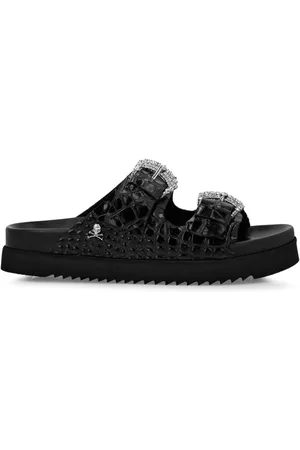 Philipp Plein Sandali con effetto coccodrillo