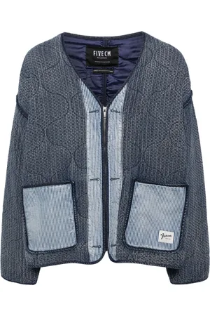 FIVE CM Giacca denim con scollo a V