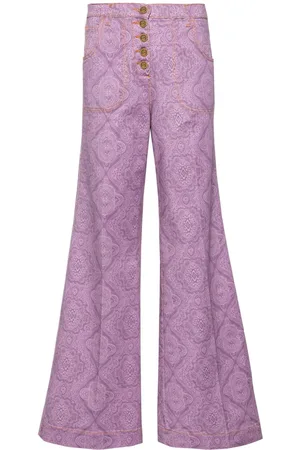 Etro Pantaloni svasati con stampa geometrica