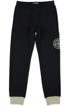 Stone Island Pantaloni sportivi con applicazione Compass
