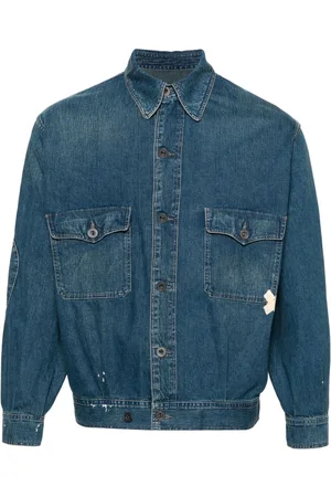 Maison Margiela Giacca denim con effetto vissuto