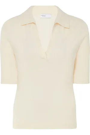 ROSETTA GETTY Polo in maglia con scollo aperto