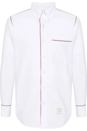 Thom Browne Camicia con bordo RWB