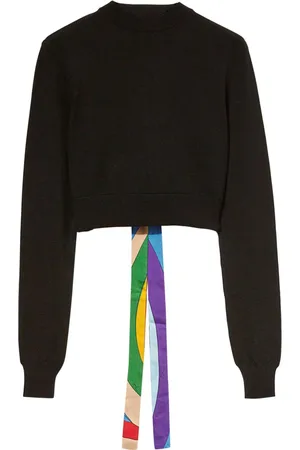 Puccini Maglione crop con stampa