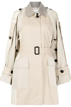 GOEN.J Trench oversize con design color-block