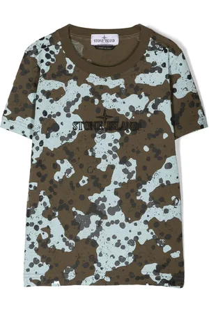 Stone Island T-shirt con stampa camouflage
