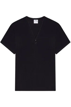 Courrèges T-shirt con scollo a V anni 