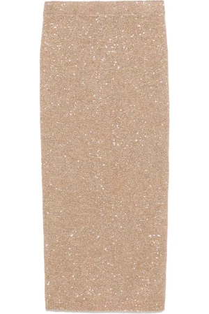 D.EXTERIOR Gonna midi con paillettes