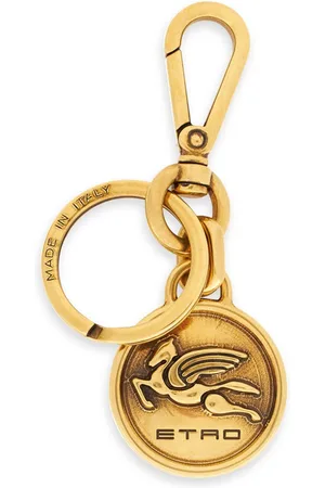 Etro Portachiavi con pendente Pegaso goffrato