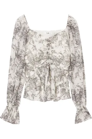 B+AB Blusa a fiori con ruches
