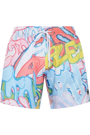 Philipp Plein Costume da bagno con stampa Graffiti