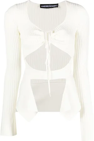 ANDREADAMO Top asimmetrico con dettaglio cut-out