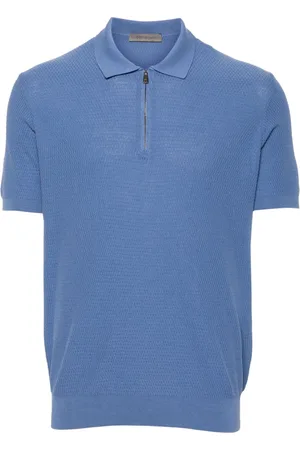 corneliani Polo con mezza zip