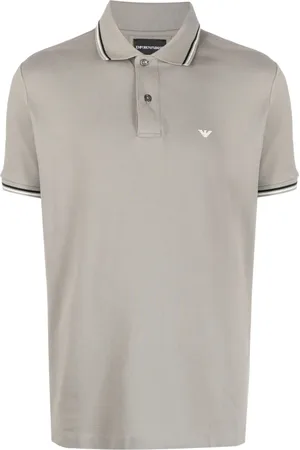 Emporio Armani Polo a righe con ricamo