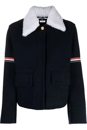 Thom Browne Giacca con colletto in shearling